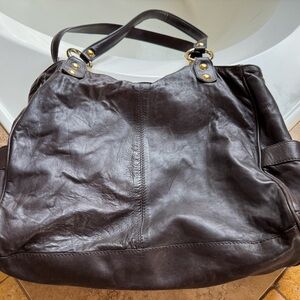 Maurizio Taiuti Dark Brown Leather Shoulder Bag